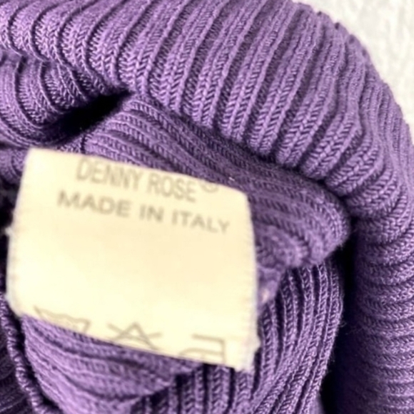 Denny Rose Women's Ribbed V-Neck Sweater Made in Italy Size Small. - Picture 3 of 5